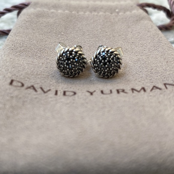 David Yurman Jewelry - David Yurman Black Diamond Pave Silver Earrings